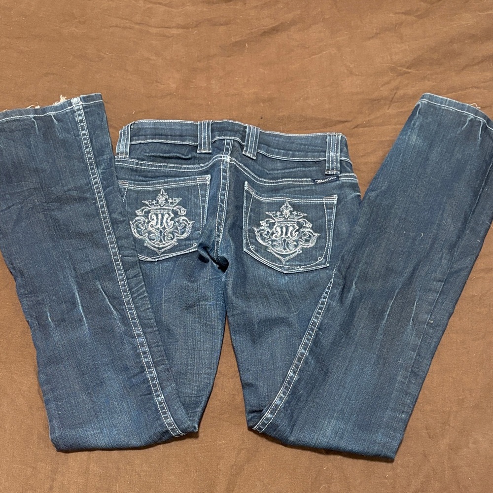 Miss Me Stylish Blue Embroidered Women's Jeans